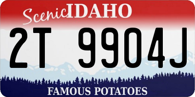 ID license plate 2T9904J