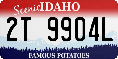 ID license plate 2T9904L