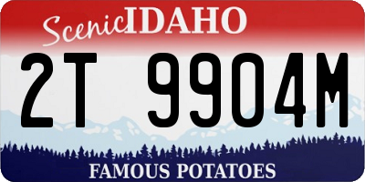 ID license plate 2T9904M