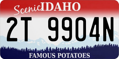 ID license plate 2T9904N