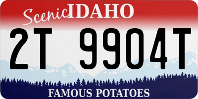 ID license plate 2T9904T