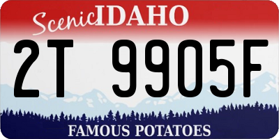 ID license plate 2T9905F