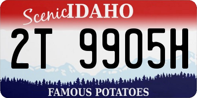 ID license plate 2T9905H