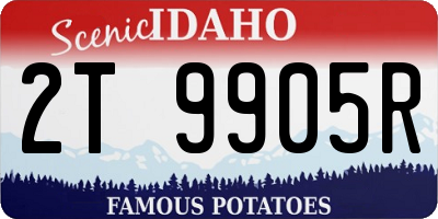 ID license plate 2T9905R