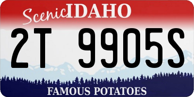 ID license plate 2T9905S