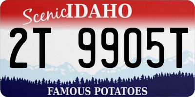 ID license plate 2T9905T