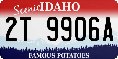 ID license plate 2T9906A