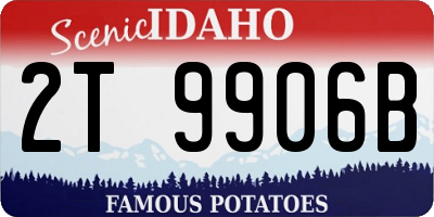 ID license plate 2T9906B