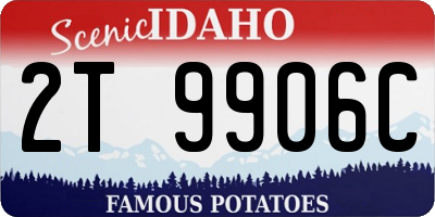 ID license plate 2T9906C