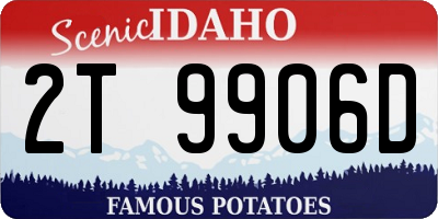 ID license plate 2T9906D