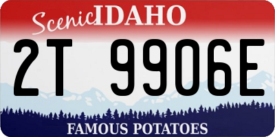 ID license plate 2T9906E