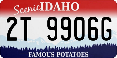 ID license plate 2T9906G