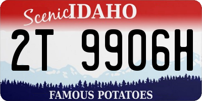 ID license plate 2T9906H