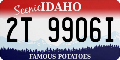 ID license plate 2T9906I