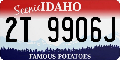 ID license plate 2T9906J