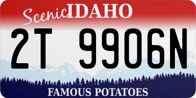 ID license plate 2T9906N