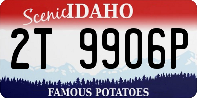 ID license plate 2T9906P