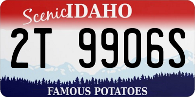 ID license plate 2T9906S