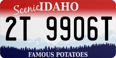 ID license plate 2T9906T