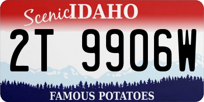 ID license plate 2T9906W