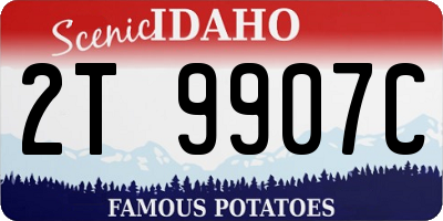 ID license plate 2T9907C