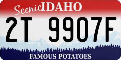 ID license plate 2T9907F