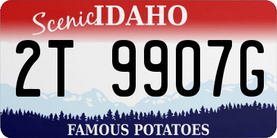 ID license plate 2T9907G