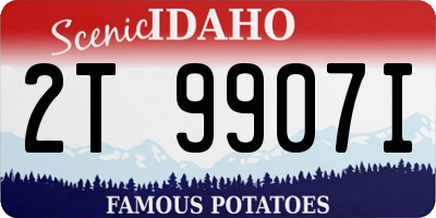 ID license plate 2T9907I