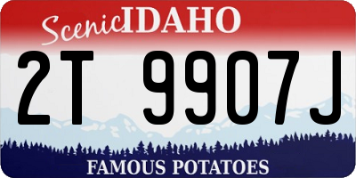 ID license plate 2T9907J