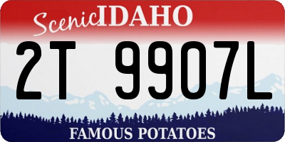 ID license plate 2T9907L