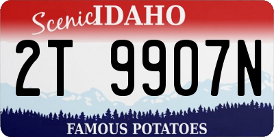 ID license plate 2T9907N