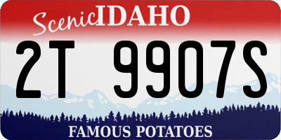 ID license plate 2T9907S