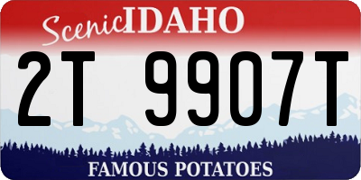 ID license plate 2T9907T