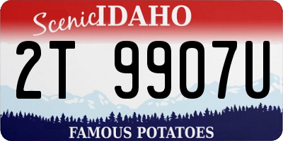 ID license plate 2T9907U