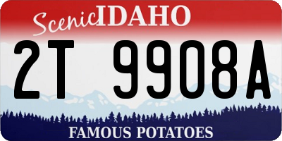 ID license plate 2T9908A