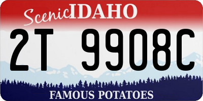 ID license plate 2T9908C