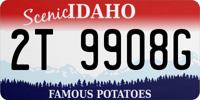 ID license plate 2T9908G