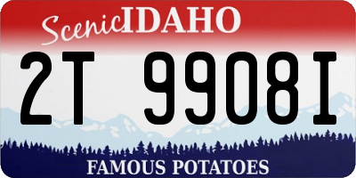 ID license plate 2T9908I