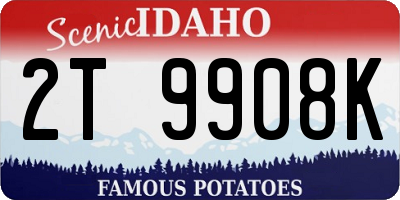 ID license plate 2T9908K