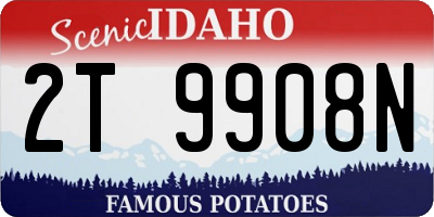 ID license plate 2T9908N