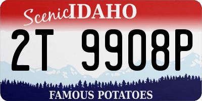 ID license plate 2T9908P