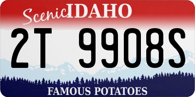 ID license plate 2T9908S