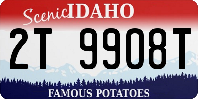 ID license plate 2T9908T