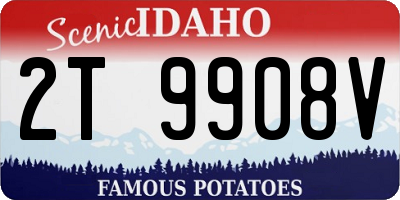 ID license plate 2T9908V