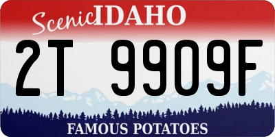 ID license plate 2T9909F