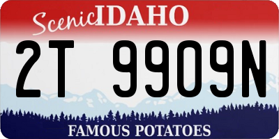 ID license plate 2T9909N