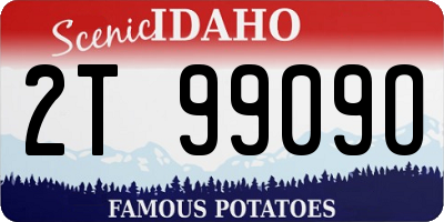 ID license plate 2T9909O