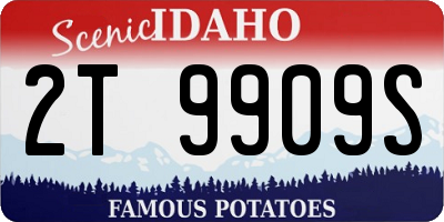 ID license plate 2T9909S