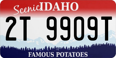 ID license plate 2T9909T