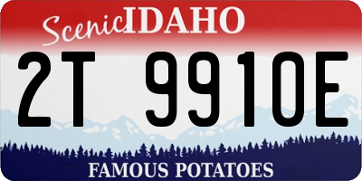 ID license plate 2T9910E